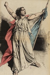 La Marseillaise par Gill - Mademoiselle Agar, de la Comédie-Française.  (Gill, André , Dessinateur-lithographe) (Musée Carnavalet - Histoire de Paris)